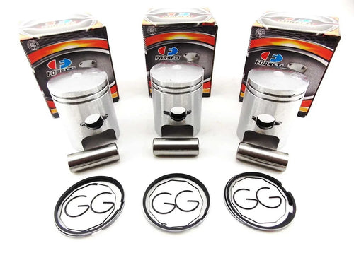 0.5mm O/S FORSETI PISTON KIT 45.5mm RINGS CLIPS for KAWASAKI S1-A 250SS (1973)