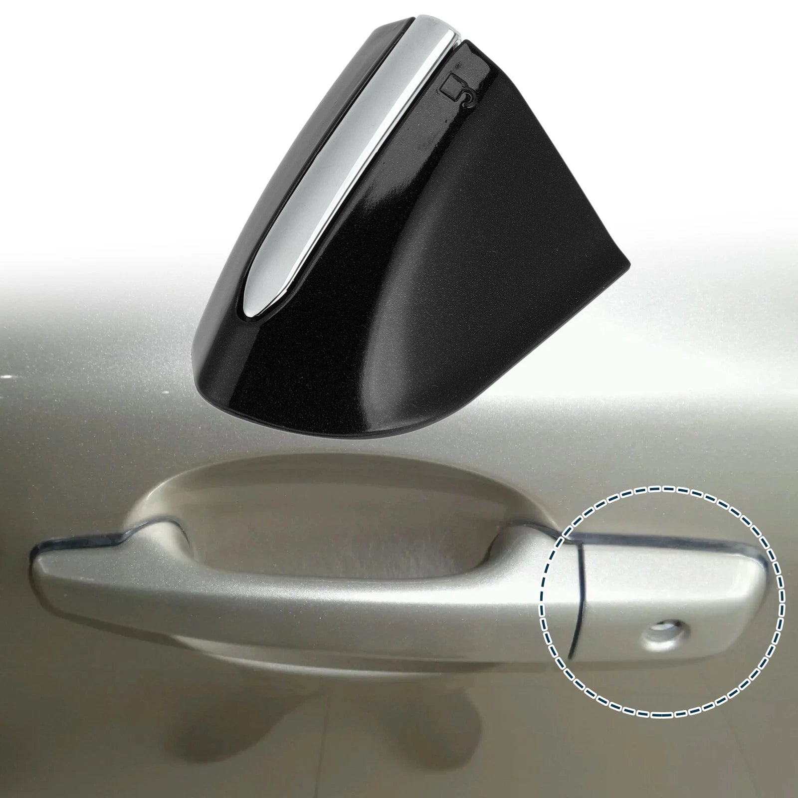 Front Left Door Handle Cover Trim for Ford Mondeo Edge Taurus (2013–2020) Black