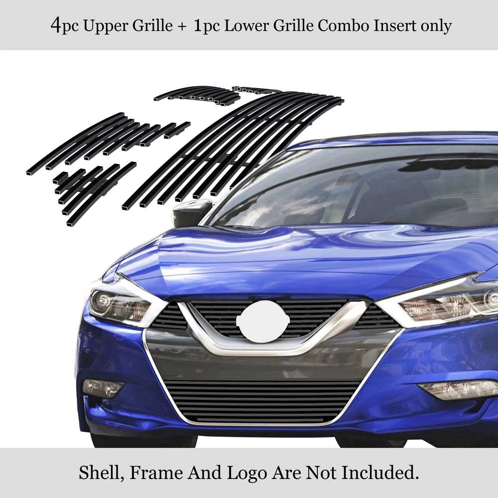 Stainless Black Billet Grille Insert for Nissan Maxima (2015-2018)