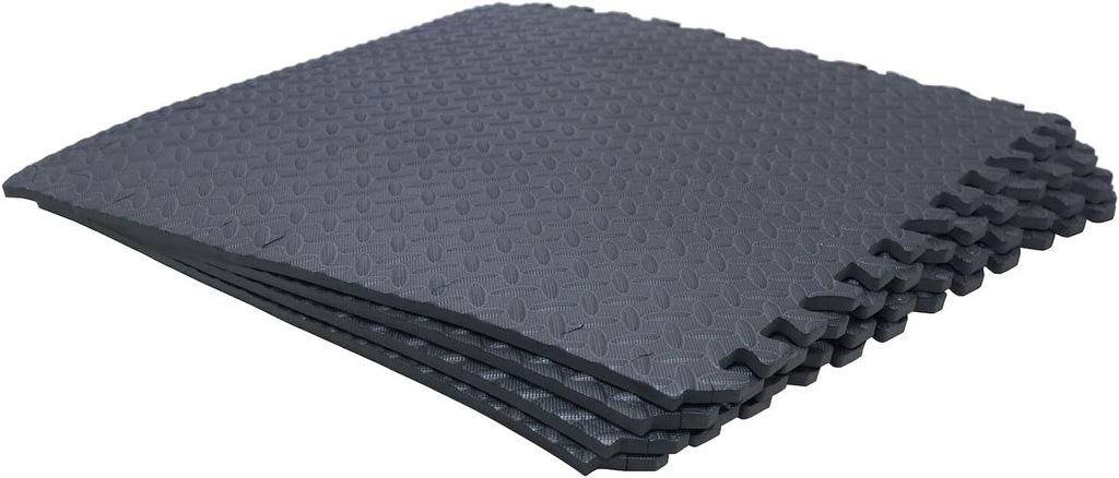 Set of 4 Interlocking EVA Foam Exercise Mats for Gym Floor Fitness Yoga