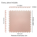 12X Interlocking EVA Foam Gym Floor Mats 24x24 - Pink