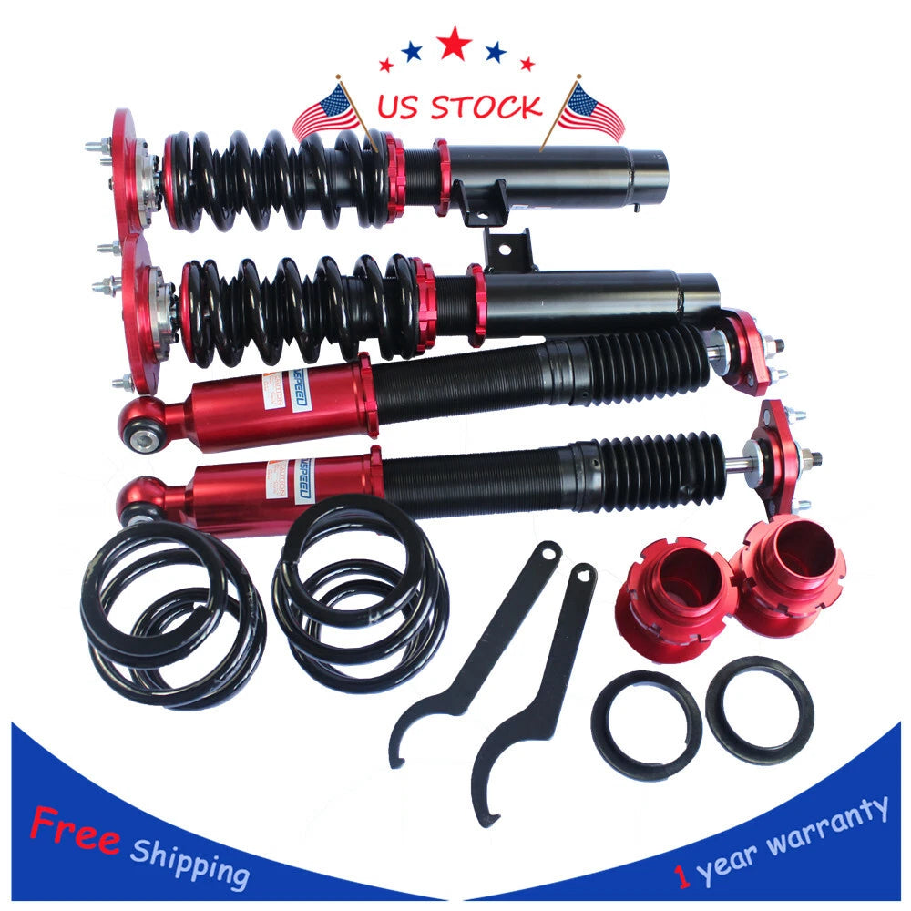 Set of 4 Adjustable Height Coilover Struts for BMW 3 Series E46 (1999–2005)