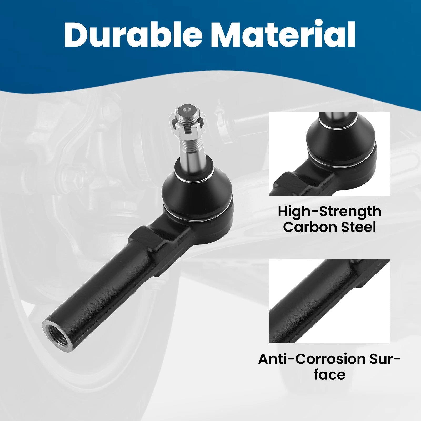 2x Front Outer Tie Rods for Chevrolet Impala (2000–2013) & Oldsmobile Intrigue (1998–2002)