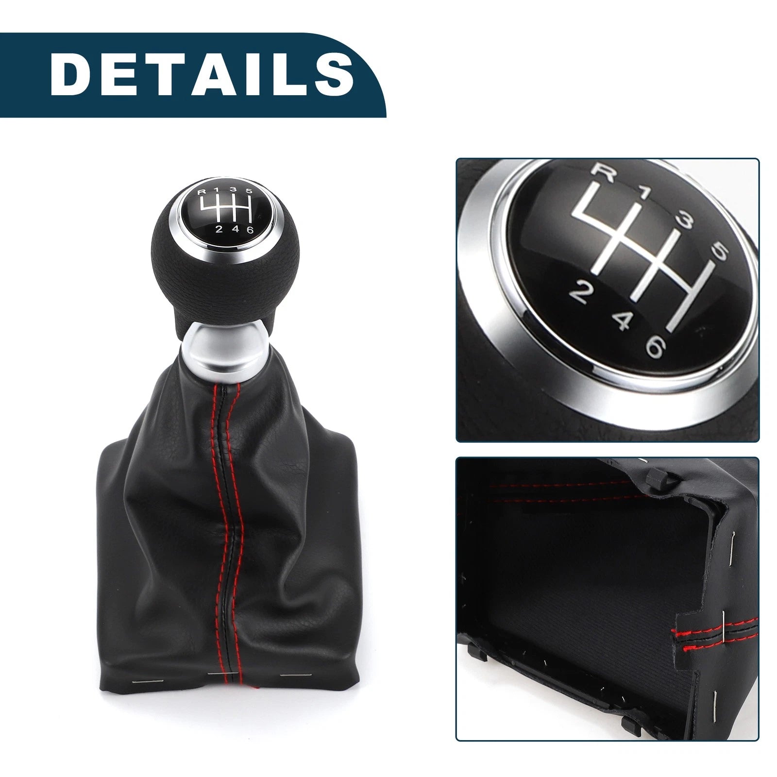 6 Speed Shift Knob with Boot Cover No. 8K0863278H for Audi A5 (2007–2017)