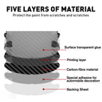 Carbon Fiber Door Cup Handle Sill Scuff Cover for RAV4