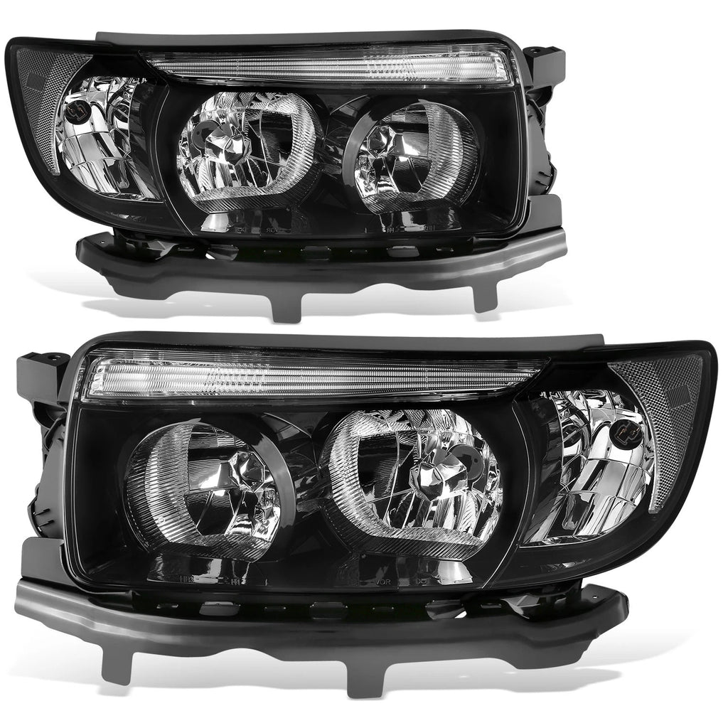 Factory Style Black Housing Clear Corner Headlights for Subaru Forester (2006–2008)