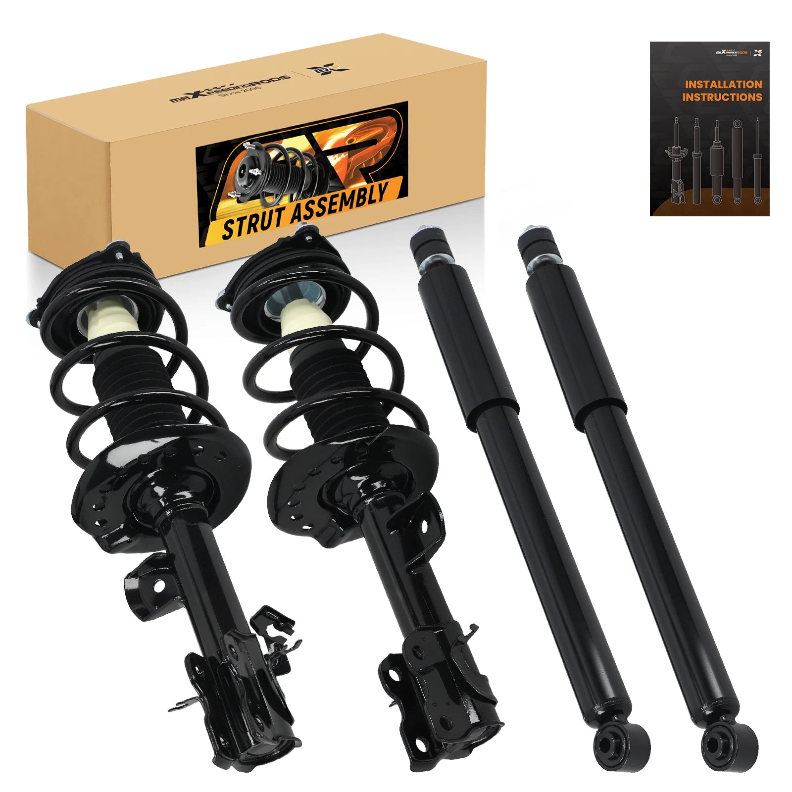 Front Complete Struts & Rear Shocks for Nissan Juke (2011–2017) 1333572L, 1333572R