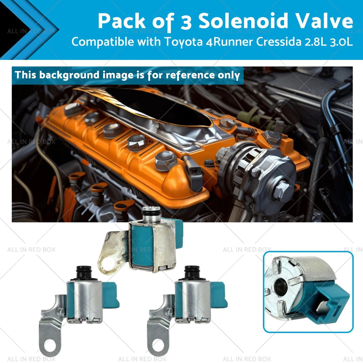Pack of 3 Solenoid Valve for Toyota 4Runner Cressida (1987–1992)