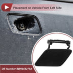 Front Left Washer Nozzle Cover Cap for Audi A4 Avant (2015–2019) 8W 1Pcs Black