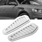 2X Silver Universal Air Flow Intake Hood Scoop Vent Cover