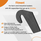 Set of 4 Mounting Brackets for Pin Type Loader Pallet Forks