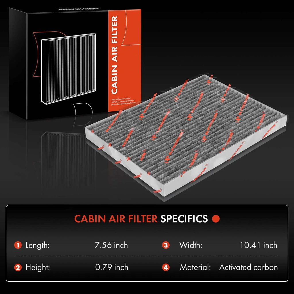 2X Activated Carbon Cabin Air Filter for Nissan Rogue (2008–2013)