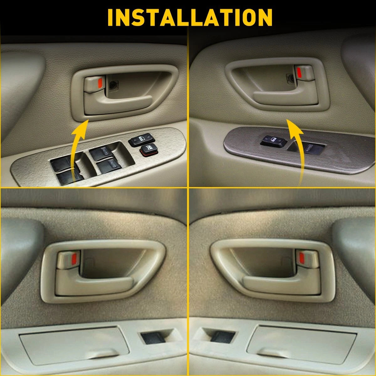 Set of 4 Inside Door Handles for Toyota Sequoia (2001-2007)