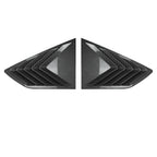 Pair Carbon Look Rear Window Quarter Glass Louver Cover for BMW X6 (2019–2025)