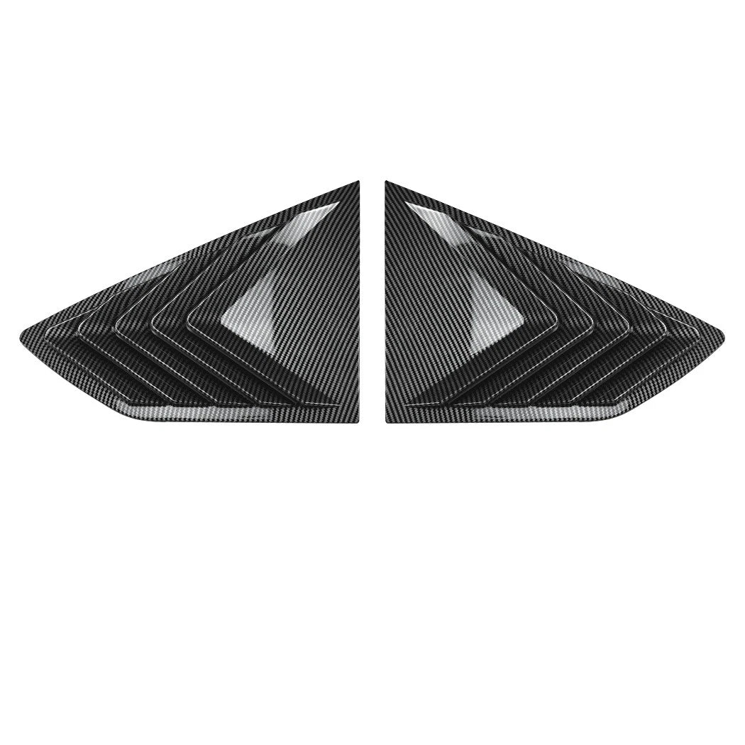 Pair Carbon Look Rear Window Quarter Glass Louver Cover for BMW X6 (2019–2025)