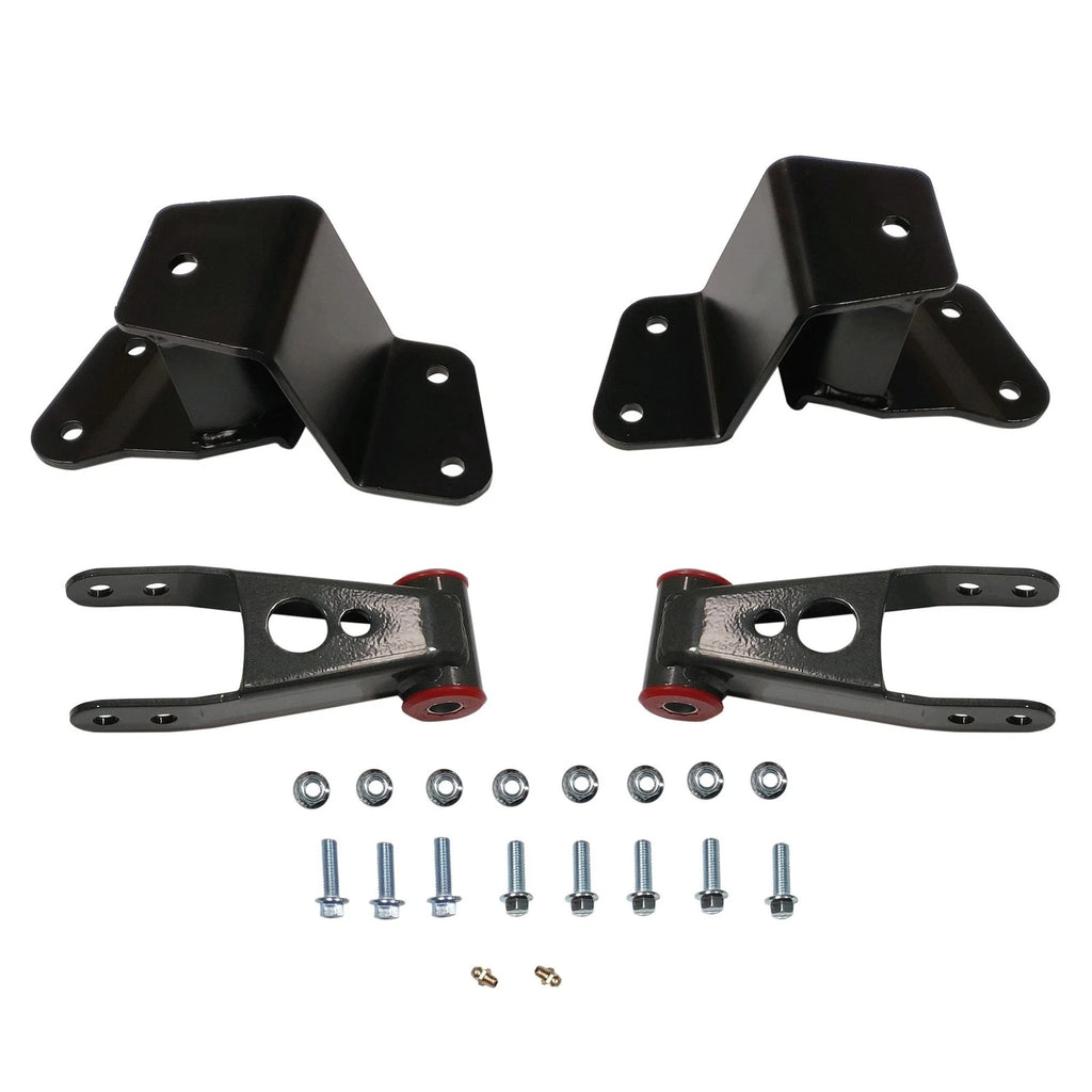 Set of Drop Shackles & Hangers for Chevrolet Silverado/Sierra 1500 (1988–1998)