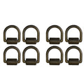 Set of 8 Black Weld On 1" D Ring with Bracket Clip for Trailer Tow Truck