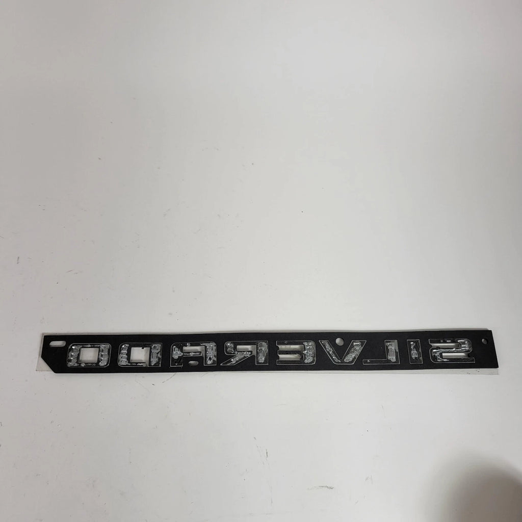 Chrome Gloss Silver Nameplate Door Letter Emblem for Silverado (2007–2018)