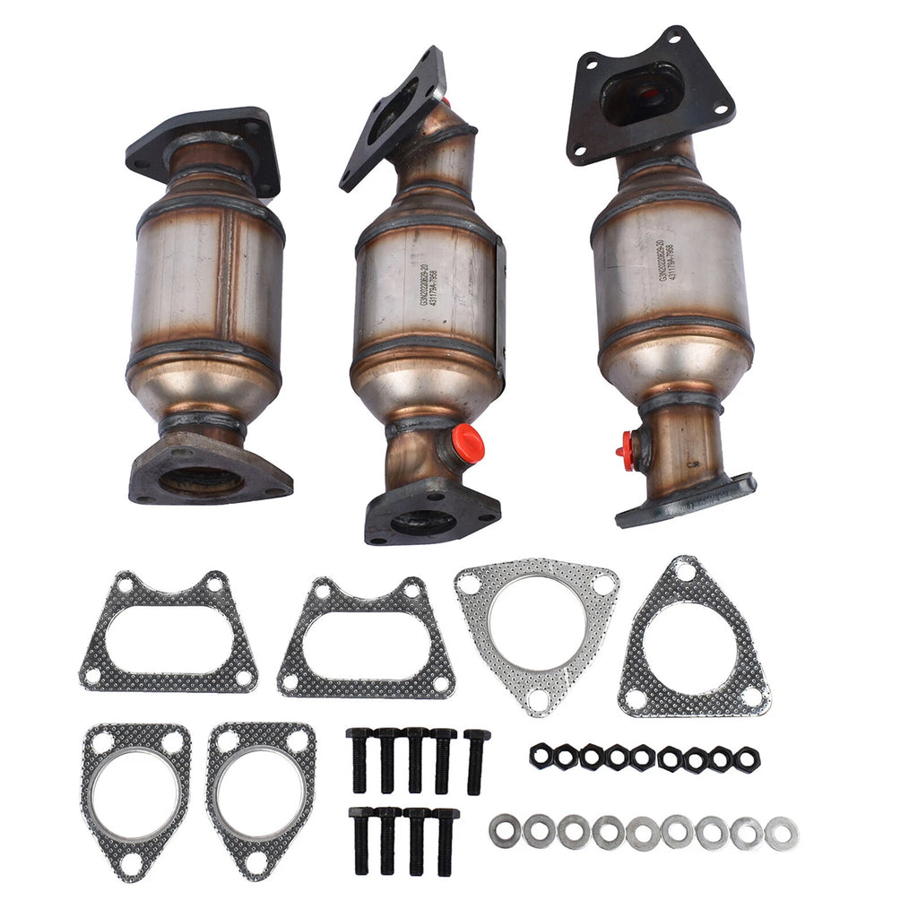 Set of 3 Catalytic Converters for Honda Pilot 2005–2008 3.5L, Acura 45106-45107-45108