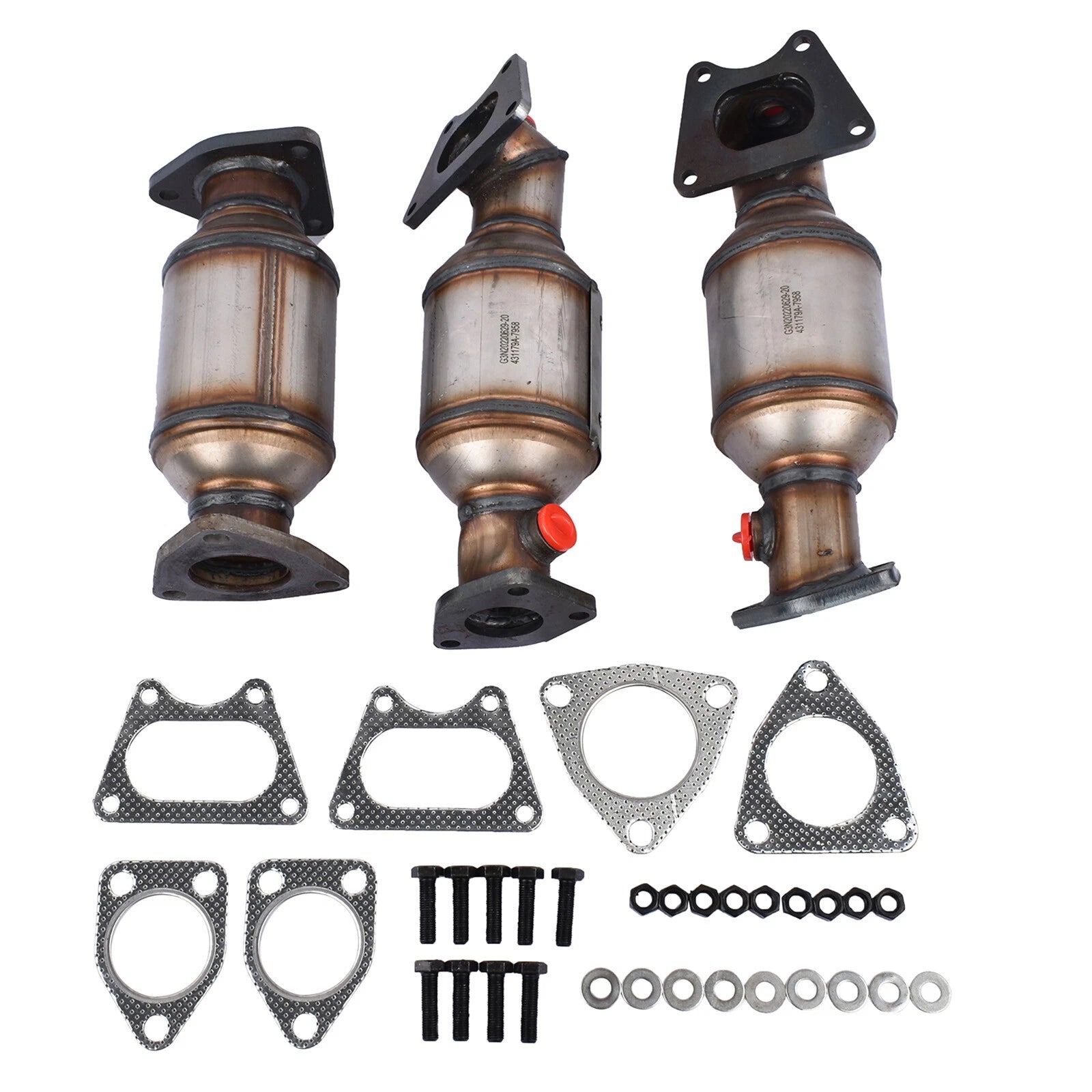 Set of 3 Catalytic Converters for Honda Pilot 2005–2008 3.5L, Acura 45106-45107-45108