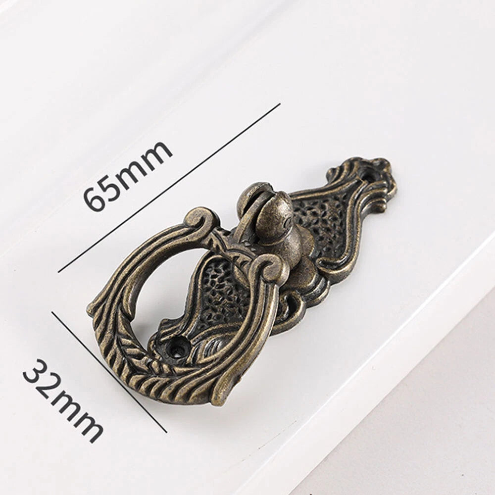 Set of 10 Antique Bronze Door Pull Knobs for Cabinet Drawer