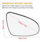 Right Side Heated Mirror Glass with Backing Plate 87931-F4040 for Toyota C-HR (2017–2023)