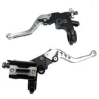 7/8" Motorcycle Silver Front Brake Clutch CNC Cylinder Reservoir Lever