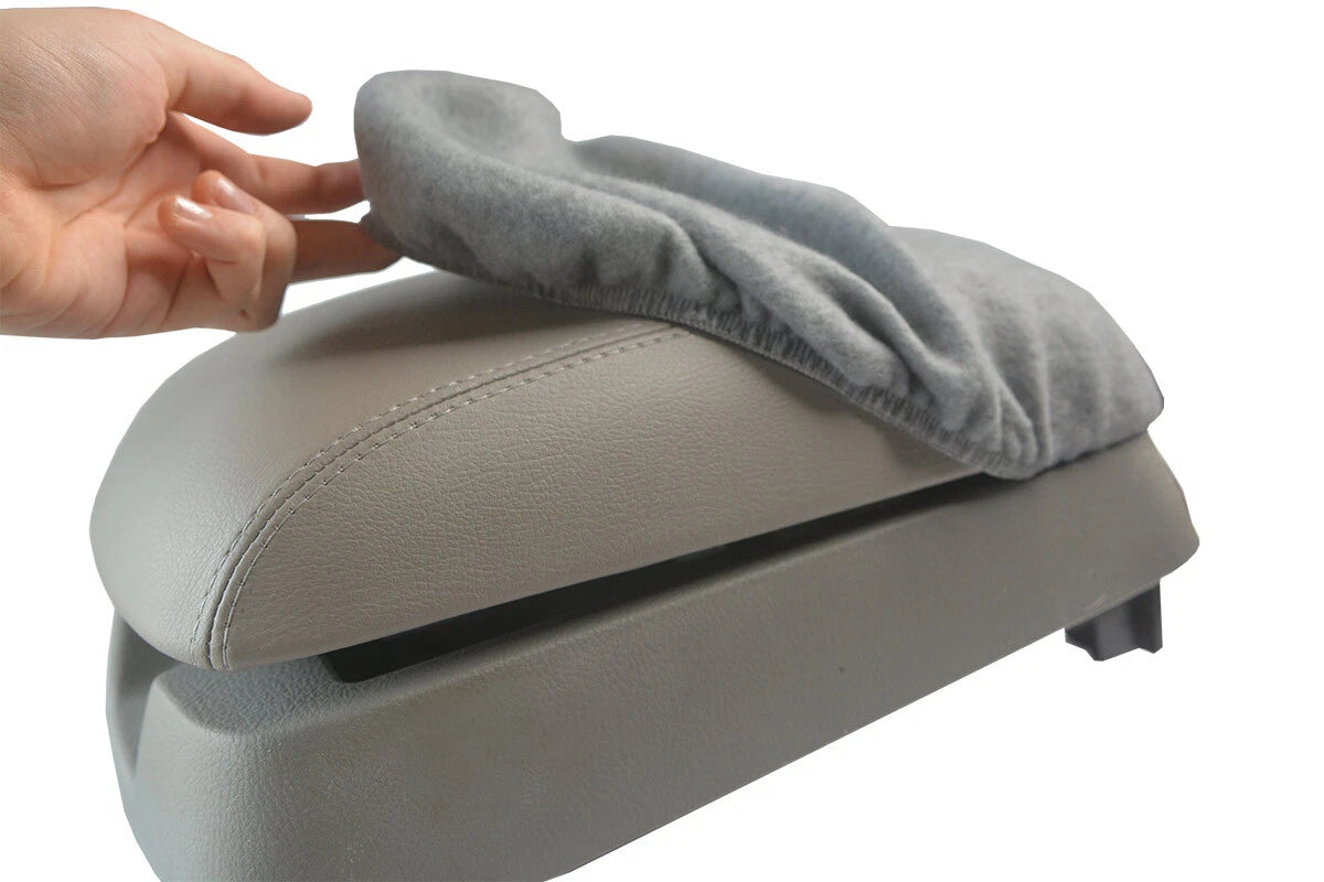 Fleece Console Lid Armrest Cover for Hyundai Santa Fe (2007–2012) Gray