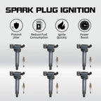 6 Ignition Coils + Spark Plug for Toyota Lexus 3.3L V6 (2004–2010) 90919-02246 UF267