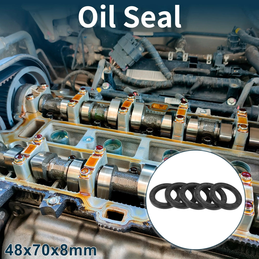 Set of 5 Oil Seal Rotary Shaft Seal NBR Rubber 48x70x8mm