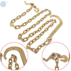 Welded Grab Hook Towing Chain 5/16 x 8 FT Grade 70 J Hook 15"