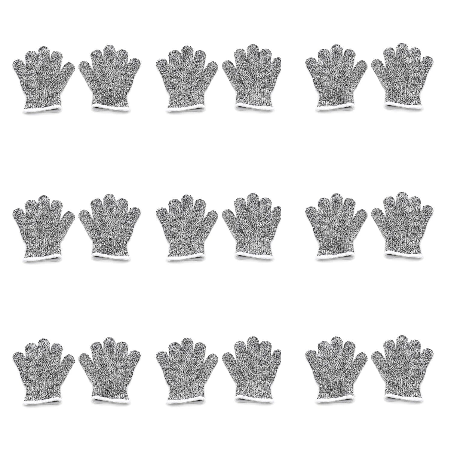 Cut-Resistant Stretch Gloves for Kids (6-8 Years) Level 5 Protection - 9 Pair