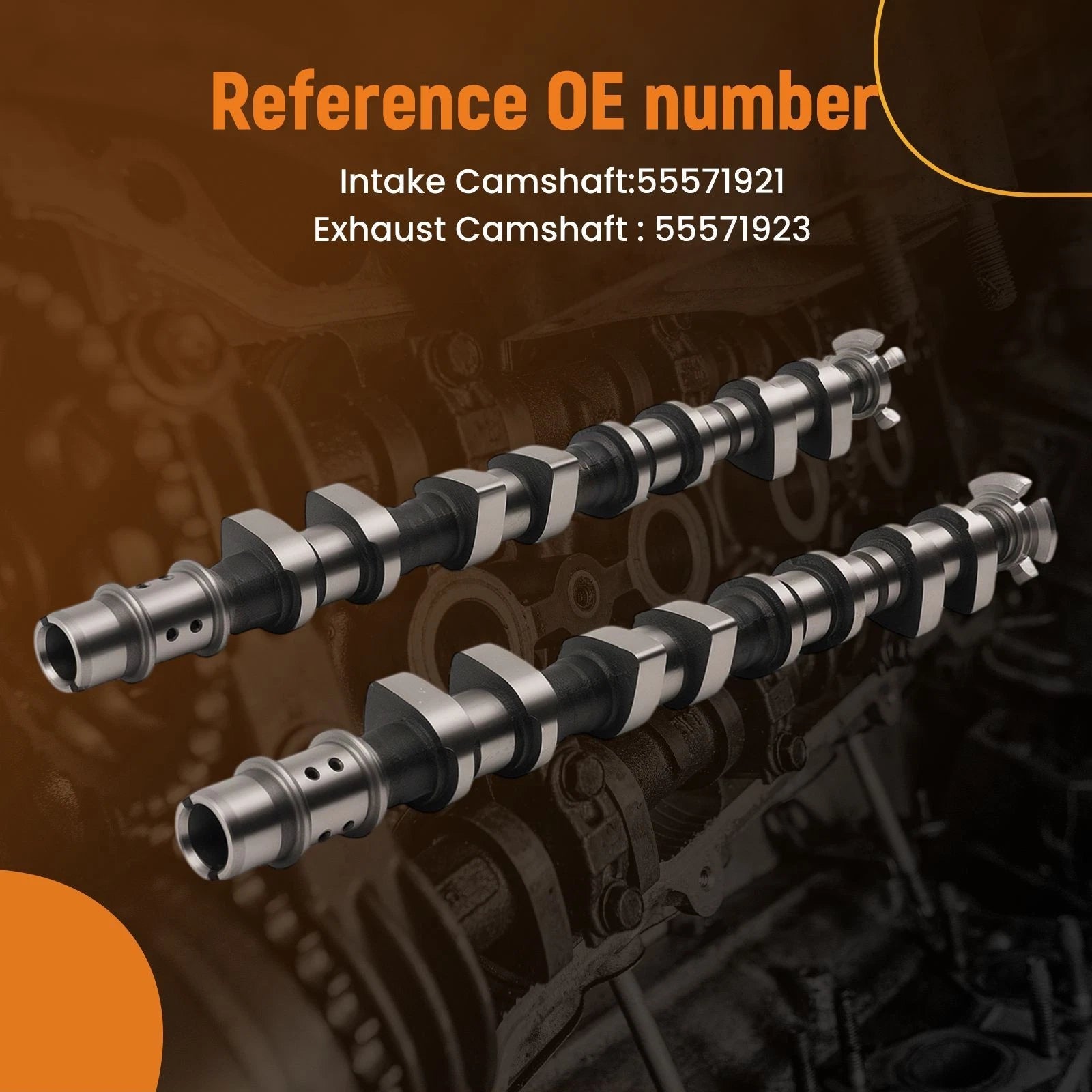 2PCS Camshaft Set for Chevrolet Sonic/Cruze 1.8L (2011–2018) Saturn 55571921