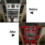 6Pcs Carbon Fiber Interior Center Console Trim for Cadillac CTS (2008–2013)