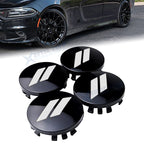 4PCS 63mm 2.5-Inch Silver Rim Center Cap Covers for Dodge (2007–2016)