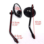 Motor Round Rearview Side Mirrors 10mm for Yamaha Honda Suzuki Kawasaki