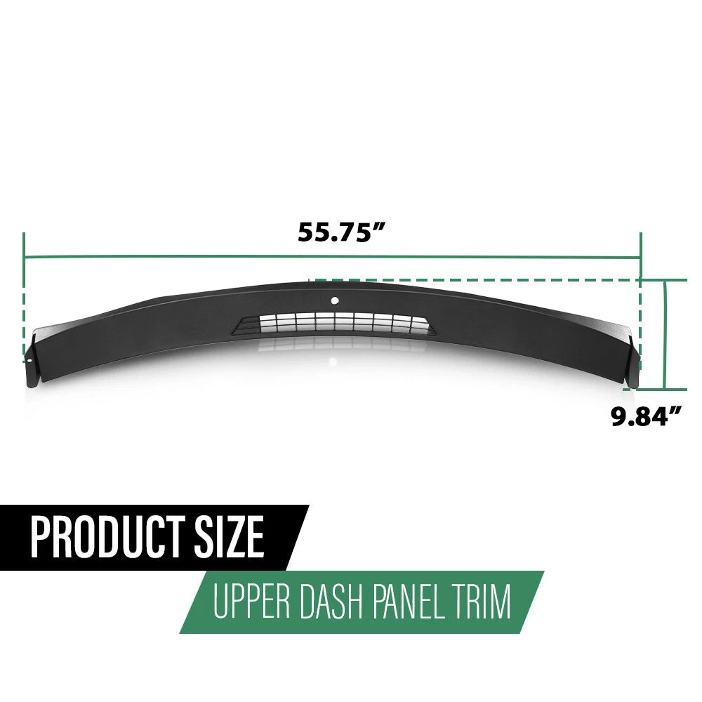 Black Upper Dash Panel Trim for Chevy Impala (2006–2016)