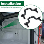 Pair Heavy Duty Rear Truck Bed Rope Hooks for Ford Ranger (2019–2023)