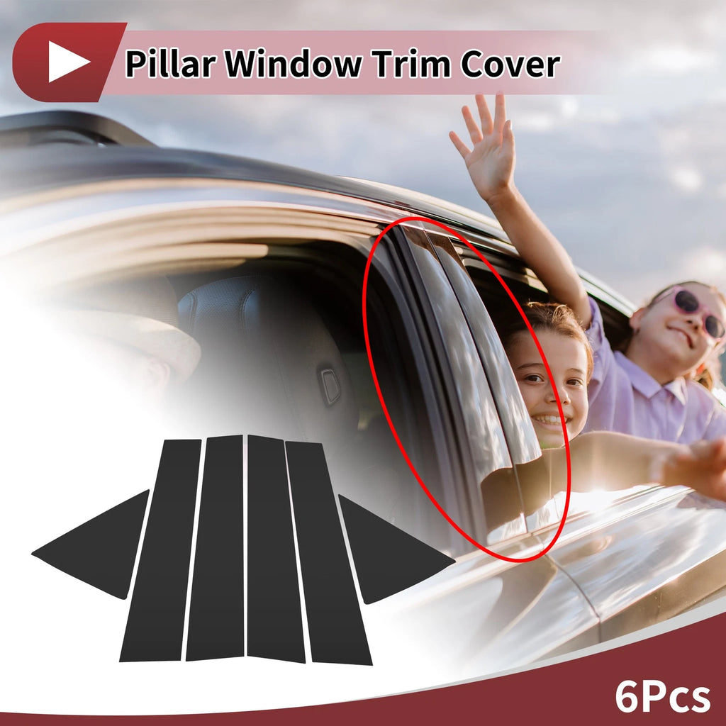 Door Pillar Window Trim Set for Lexus RX (2016–2022) Black