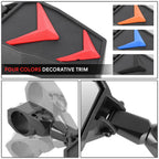Set of 2 Universal UTV 1.75" 2" Clamp Convex Side View Mirrors