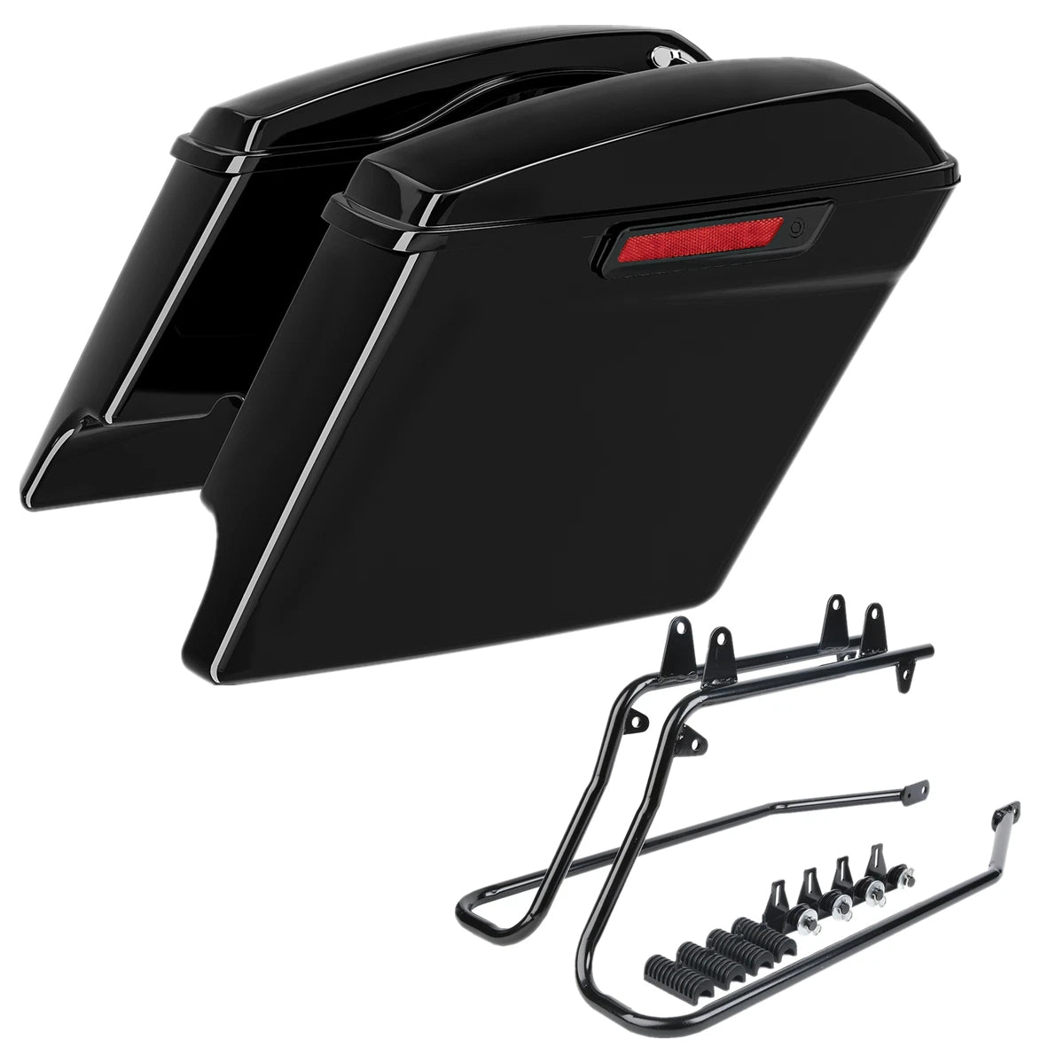5" Stretched Hard Saddle Bags Conversion Brackets for Harley Softail (1984–2017)