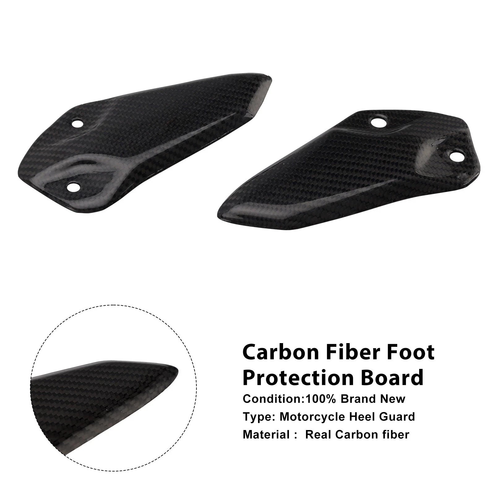 Real Carbon Fiber Foot Protection Board for Kawasaki ZX-4R ZX-4RR ZX-25R (2023–2023)
