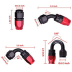 2pcs AN6 45 Degree Swivel Hose End Fitting Adapter for Universal