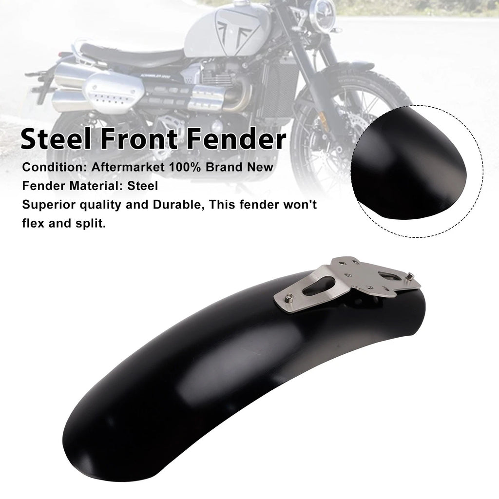 Steel Front Fender Mudguard for Scrambler 1200X 1200XC 1200XE (2019–2025) Black
