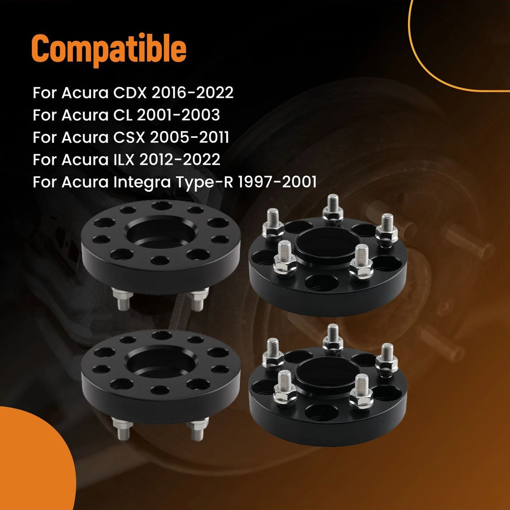 25mm Hub Centric Spacers for Honda Legend FR-V Elysion (1997–2022) 5x4.5 M12x1.5