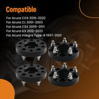 25mm Hub Centric Spacers for Honda Legend FR-V Elysion (1997–2022) 5x4.5 M12x1.5