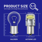 2X 6000K LED 1156 P21W 7506 Reverse Backup Light Bulb for