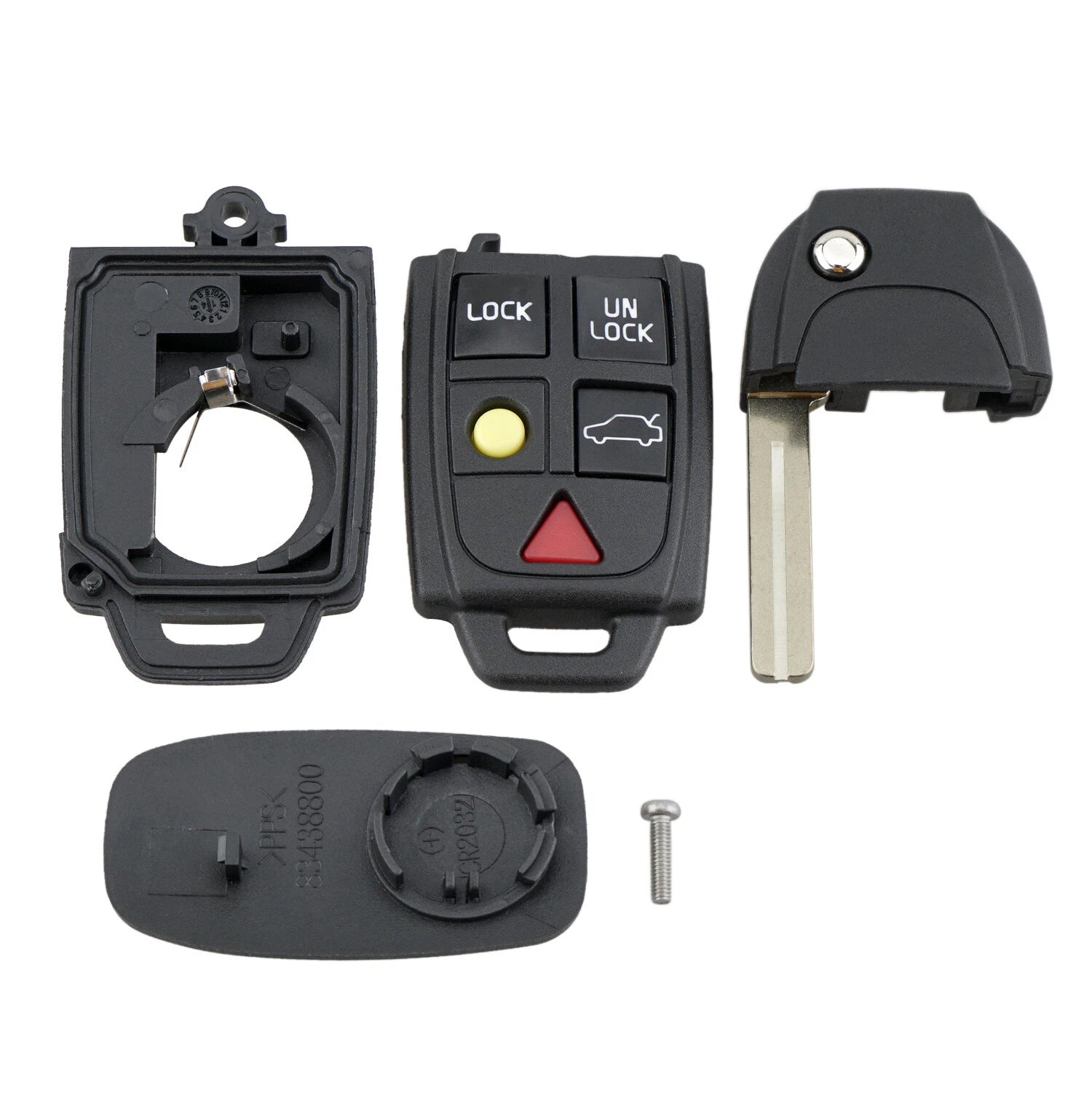 Keyless Key Fob Remote Case Shell for Volvo V70 S60 XC70 (2000–2007)