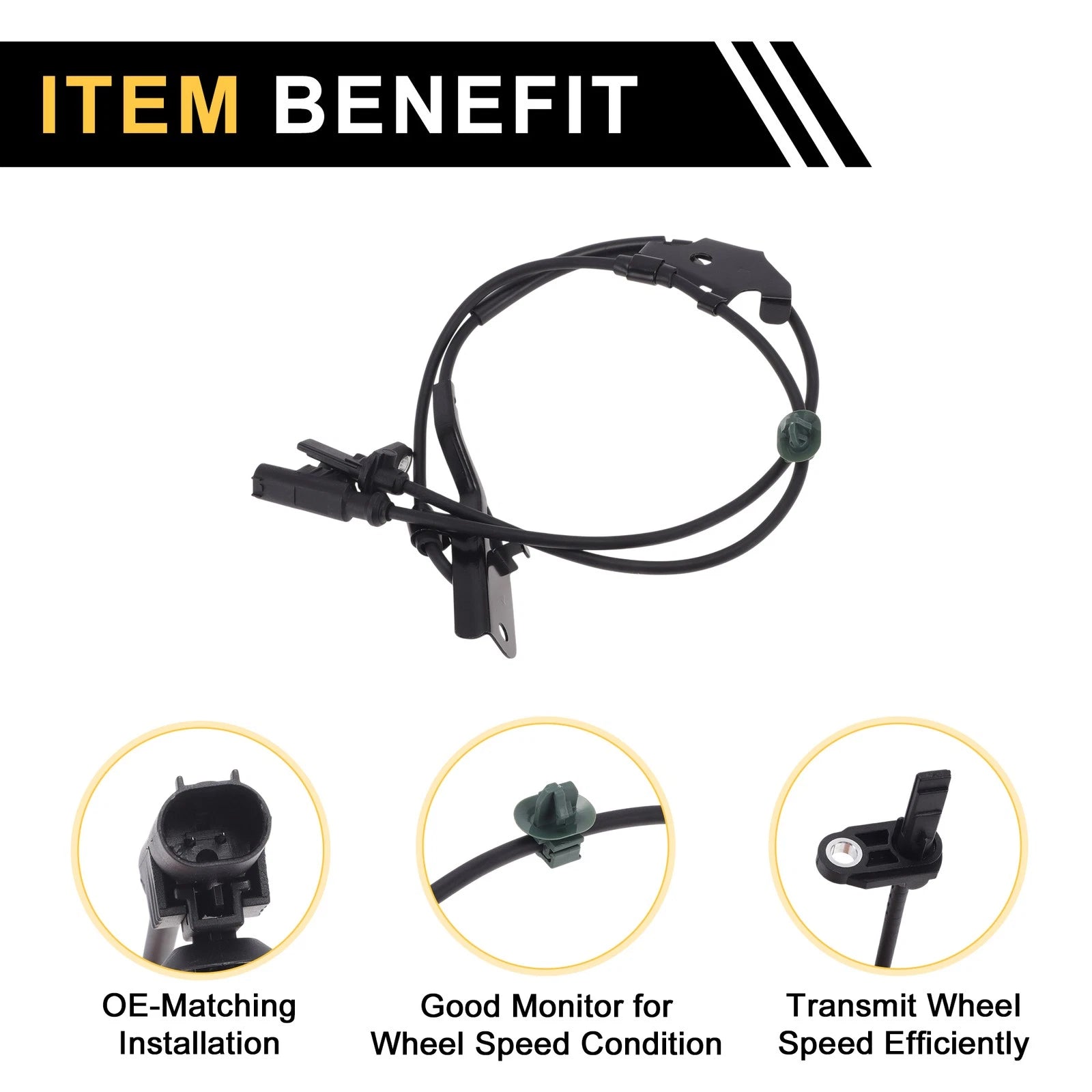 ABS Wheel Speed Sensor No. 8954302060 for Toyota Hilux (2015–2018) 1Pc Left Front