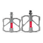 Flat Platform Pedals for MTB Road Bike (Ultralight Aluminum, 3 Bearings)